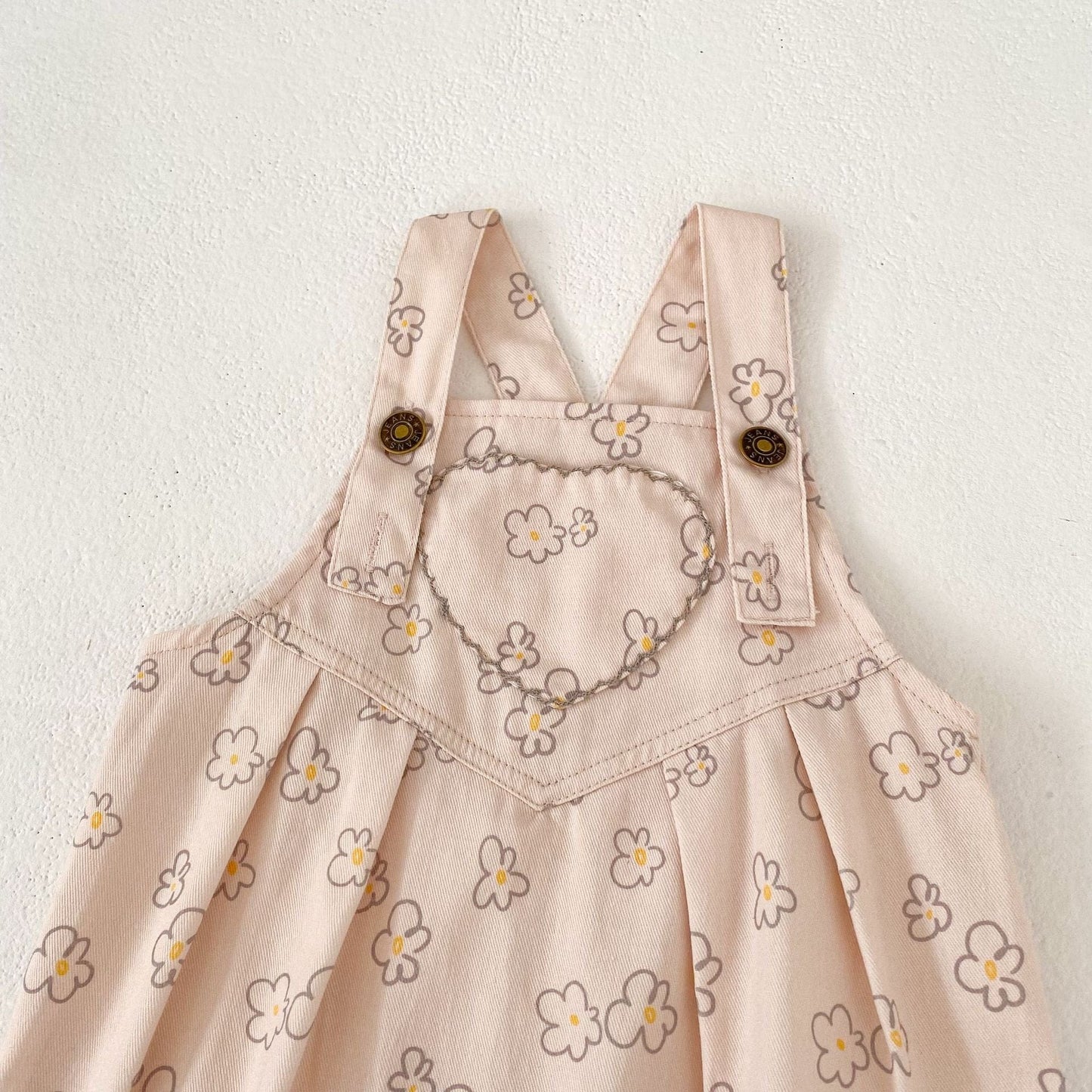 サロペットパンツ・サスペンダーパンツ 花柄プリントサロペットロンパース【mh0010856】