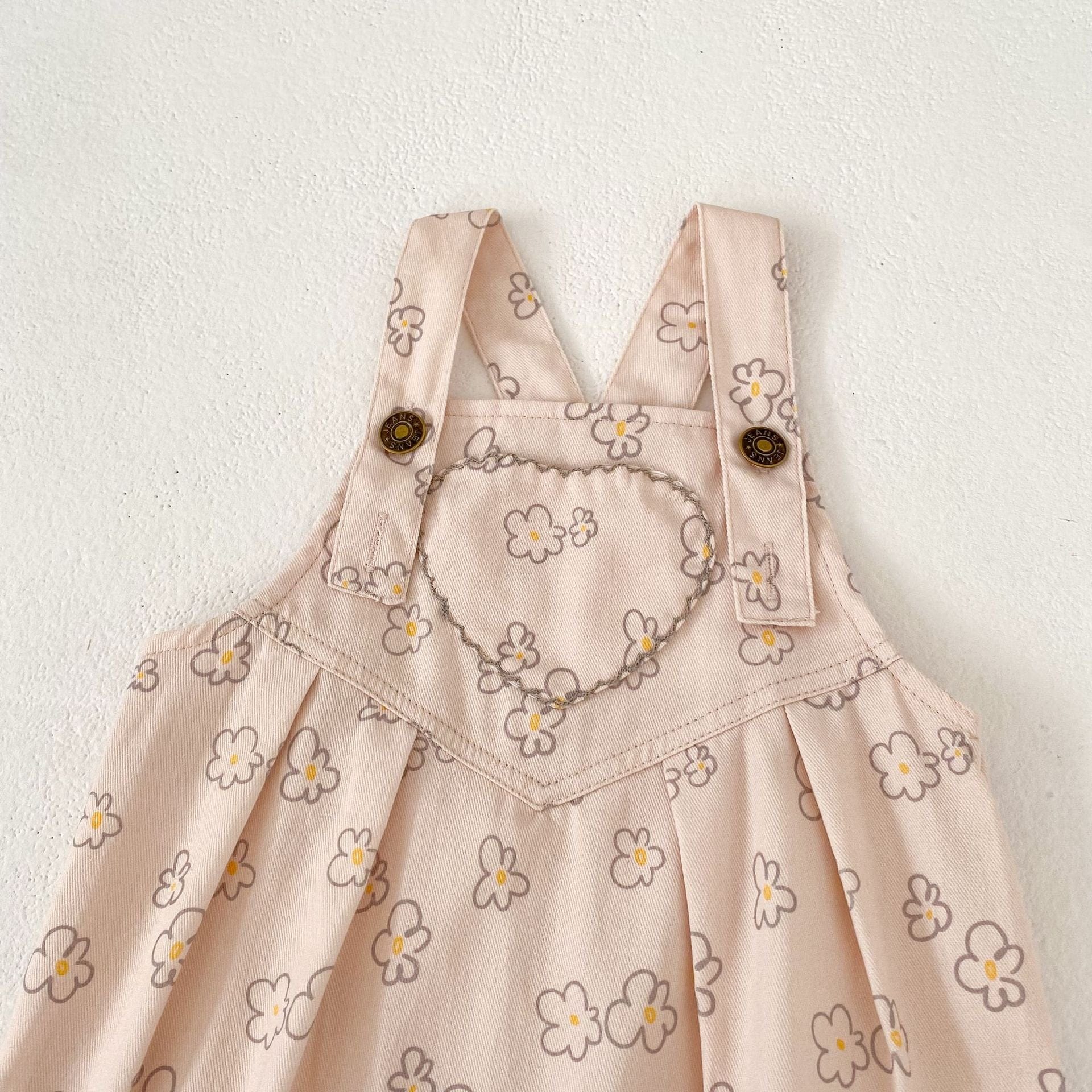 サロペットパンツ・サスペンダーパンツ 花柄プリントサロペットロンパース【mh0010856】