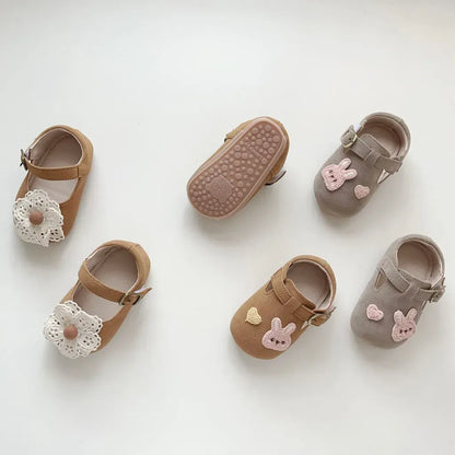 ベビー用靴 お花モチーフストラップシューズ レースフラワー付きフォーマルシューズ【mh0011068】