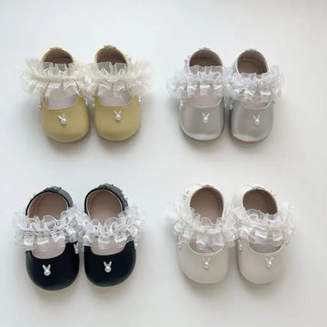 ベビー用靴 うさぎ刺繍ストラップシューズ ハートモチーフ付きベビーシューズ【mh0011071】