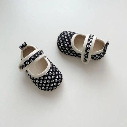 ベビー用靴 ベルクロストラップ花柄ファーストシューズ【mh0011073】