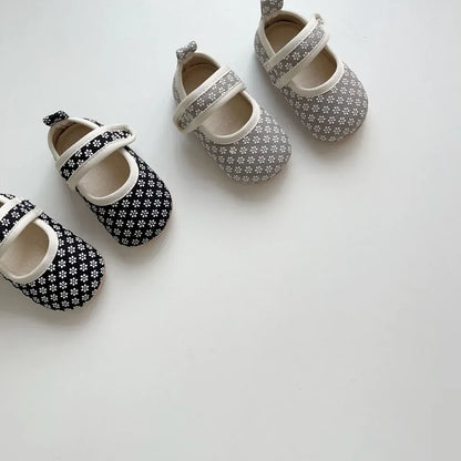ベビー用靴 ベルクロストラップ花柄ファーストシューズ【mh0011073】