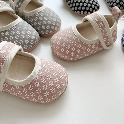 ベビー用靴 ベルクロストラップ花柄ファーストシューズ【mh0011073】