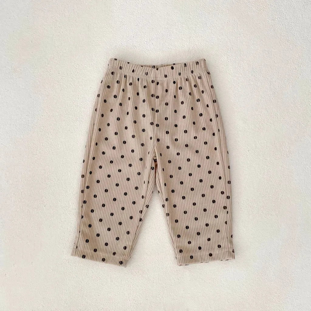 ロングパンツ・スウェットパンツ ドット柄コーデュロイパンツ【mh0011078】