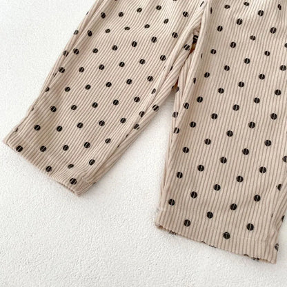 ロングパンツ・スウェットパンツ ドット柄コーデュロイパンツ【mh0011078】