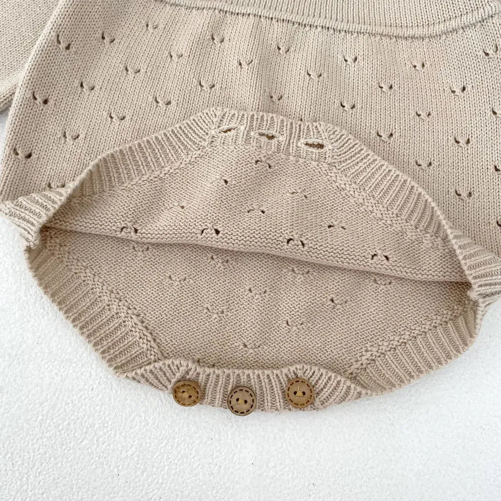 長袖ロンパース レースニット長袖ロンパース【mh0011084】