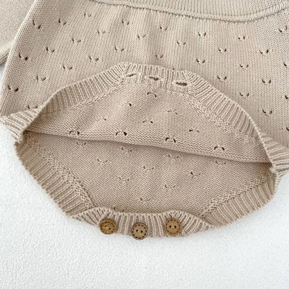 長袖ロンパース レースニット長袖ロンパース【mh0011084】