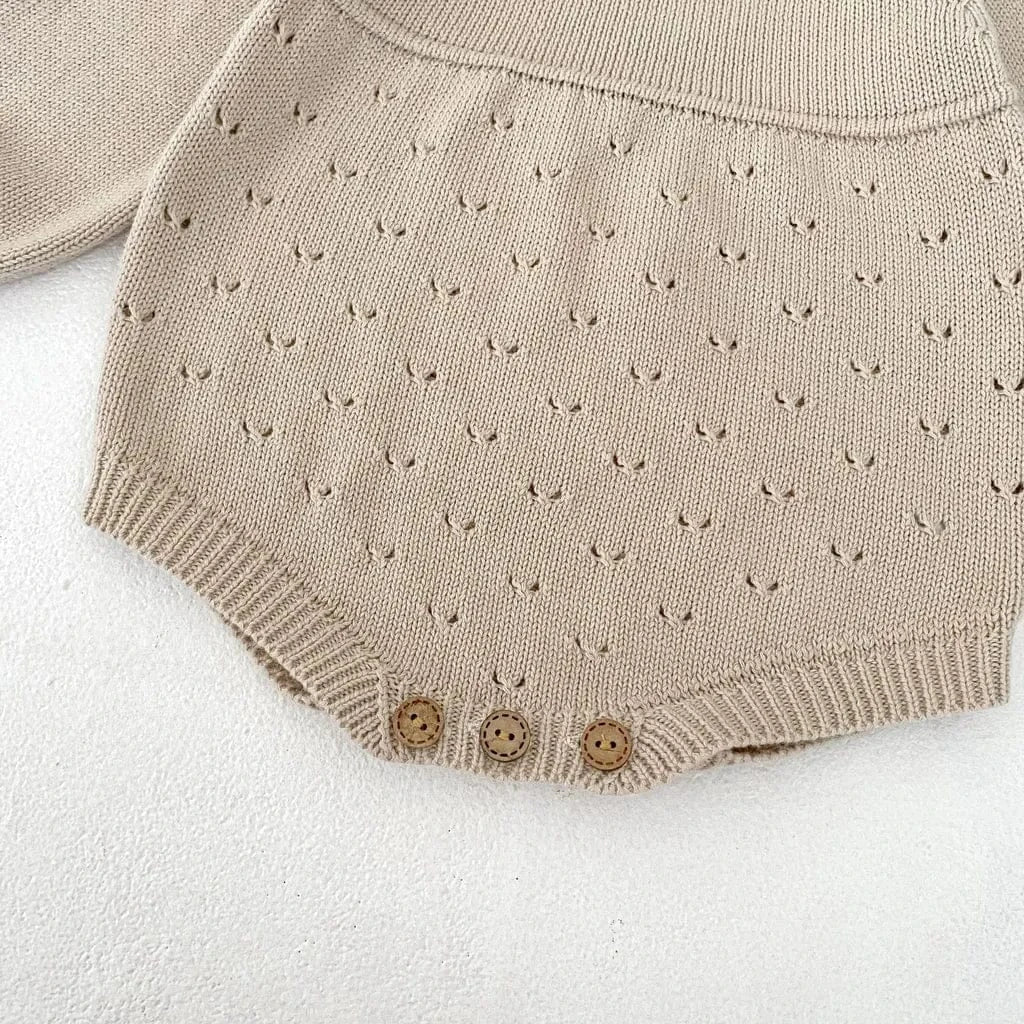 長袖ロンパース レースニット長袖ロンパース【mh0011084】