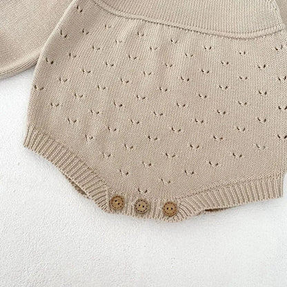 長袖ロンパース レースニット長袖ロンパース【mh0011084】