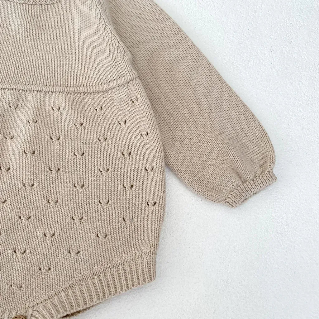 長袖ロンパース レースニット長袖ロンパース【mh0011084】