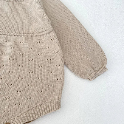 長袖ロンパース レースニット長袖ロンパース【mh0011084】