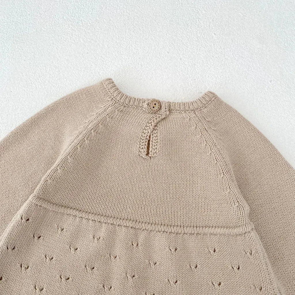 長袖ロンパース レースニット長袖ロンパース【mh0011084】