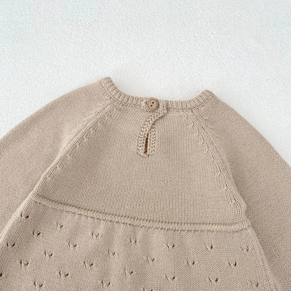 長袖ロンパース レースニット長袖ロンパース【mh0011084】