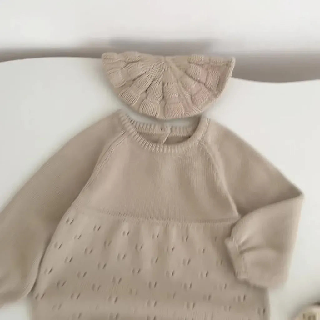 長袖ロンパース レースニット長袖ロンパース【mh0011084】