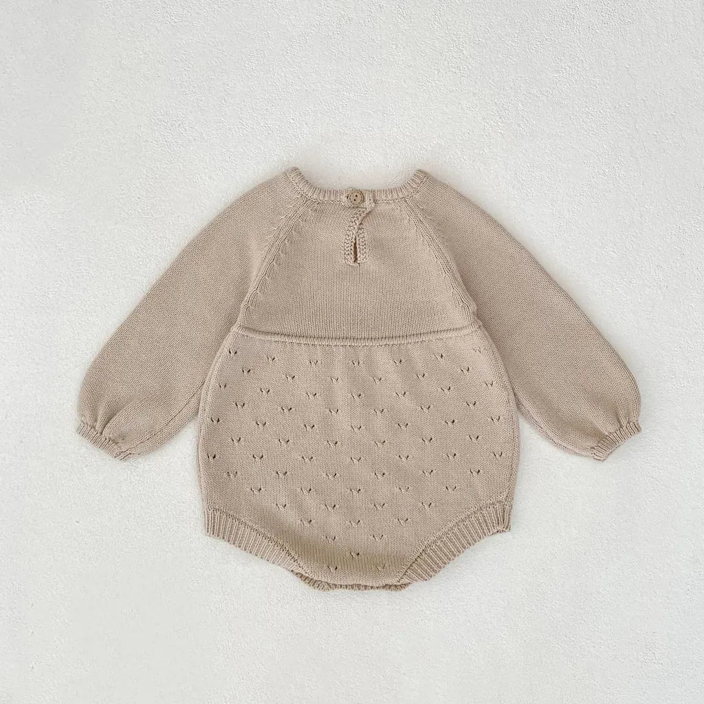 長袖ロンパース レースニット長袖ロンパース【mh0011084】