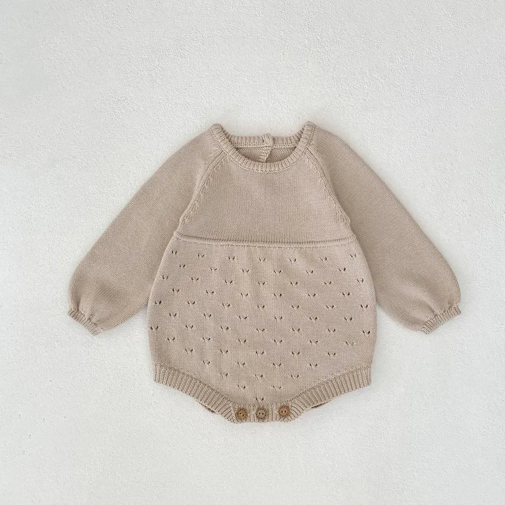 長袖ロンパース レースニット長袖ロンパース【mh0011084】