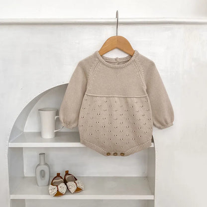 長袖ロンパース レースニット長袖ロンパース【mh0011084】