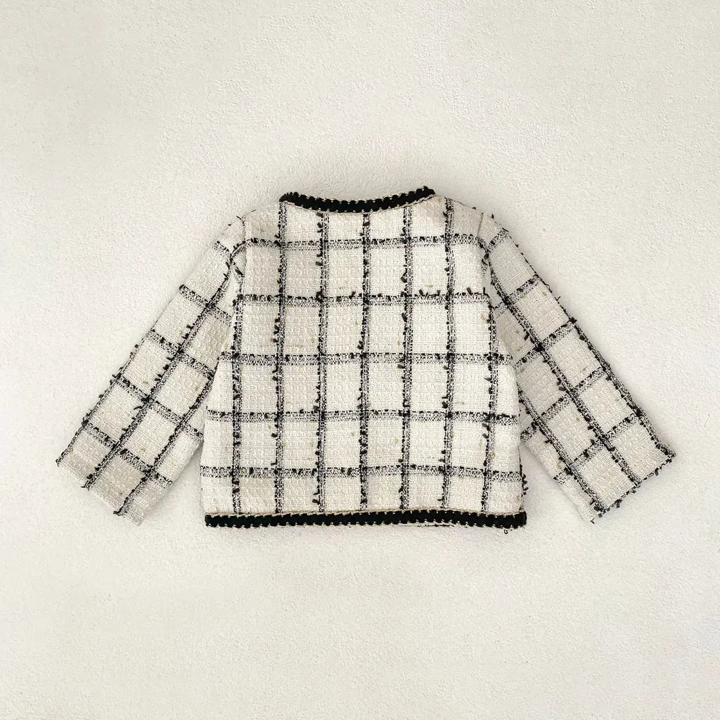 ロンパースセットアップ ファンシーツイードジャケット/チュールロンパース【mh0011085】