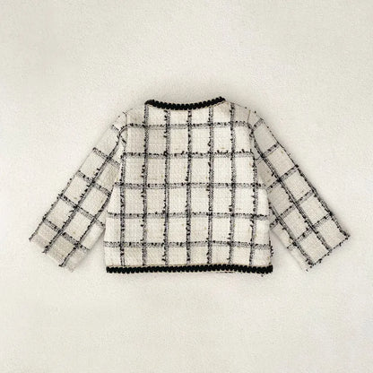 ロンパースセットアップ ファンシーツイードジャケット/チュールロンパース【mh0011085】