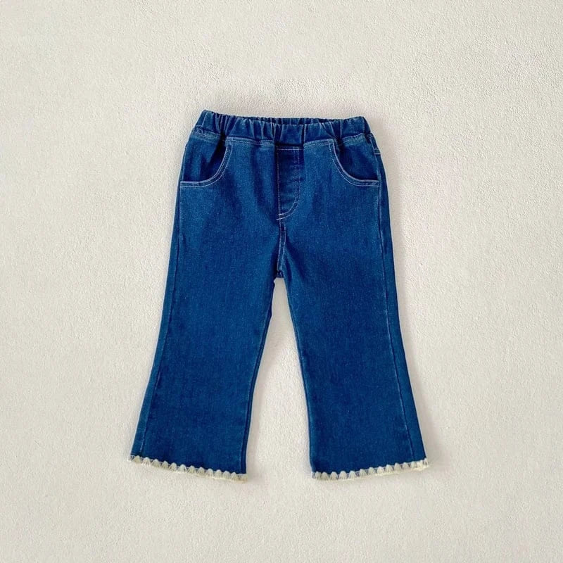 ノースリーブセットアップ pants / 6-9M 73cm ベビーキッズベスト/パンツ 縁取り前あきデニムベスト/デニムパンツジーンズ【mh0007034】