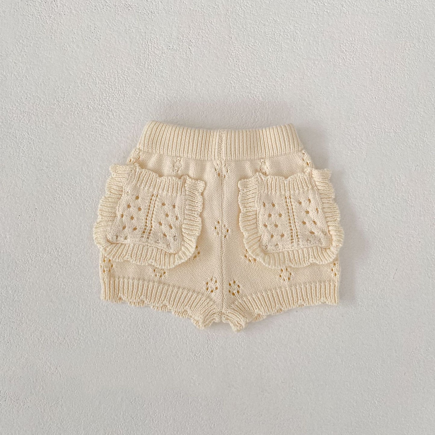 長袖セットアップ pants / 66cm Collar Knitted Shirt & Shorts 襟付き ニット 長袖シャツ ショーツ【mh0012180】