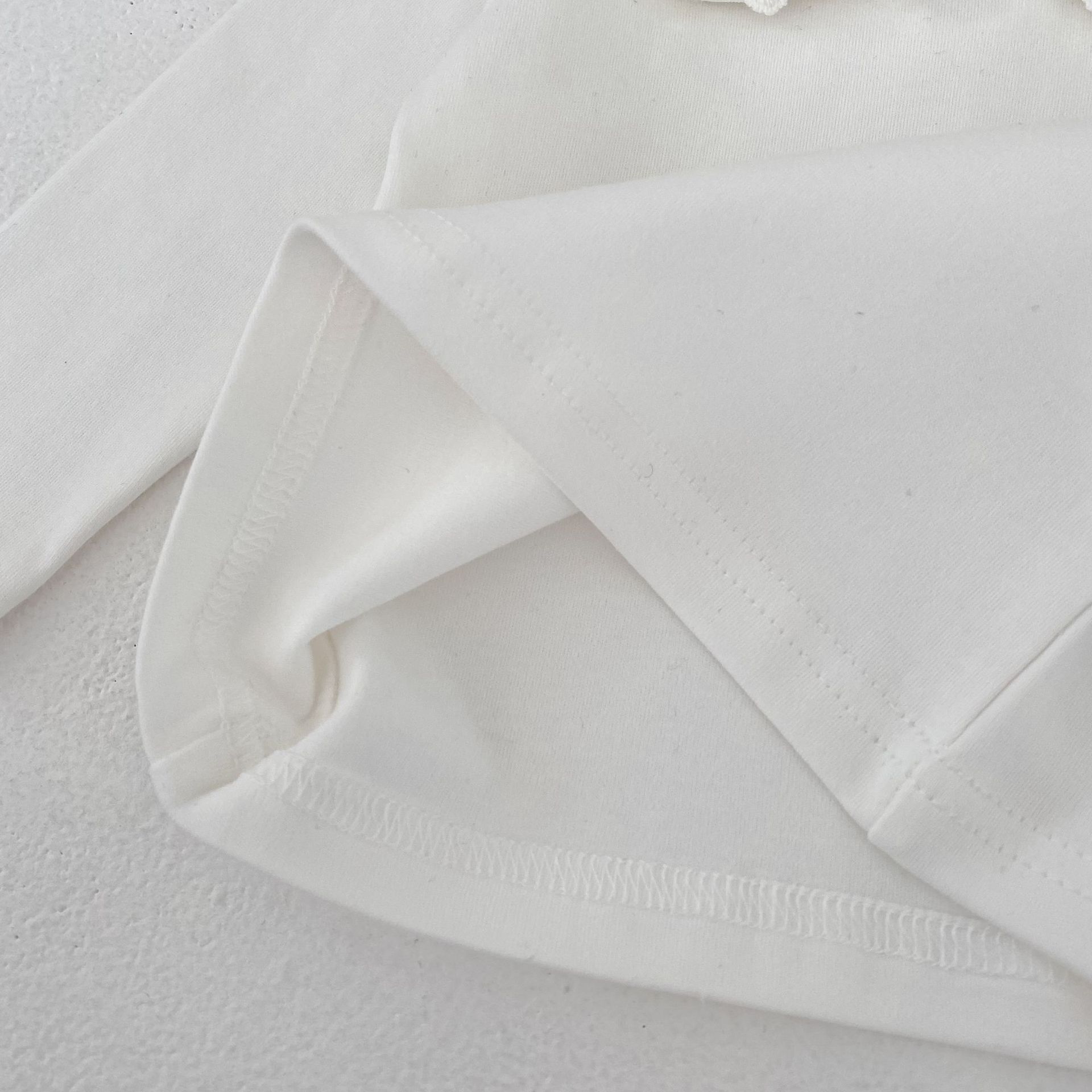 長袖シャツ・ブラウス Peter Pan Collar Long Sleeve T-Shirt 襟付き 長袖Tシャツ【mh0012176】
