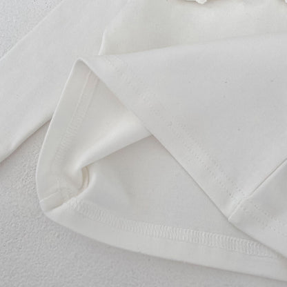 長袖シャツ・ブラウス Peter Pan Collar Long Sleeve T-Shirt 襟付き 長袖Tシャツ【mh0012176】