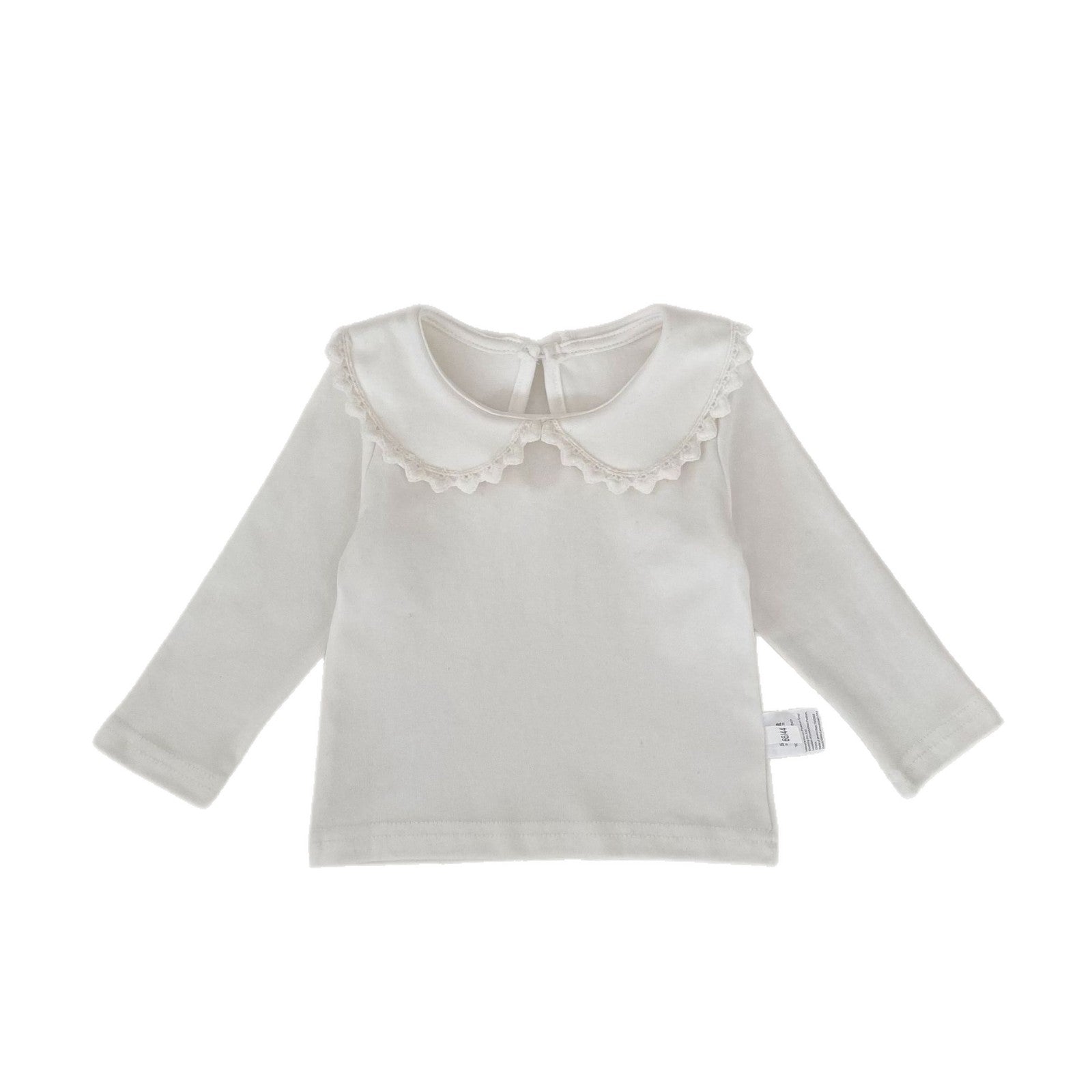 長袖シャツ・ブラウス Peter Pan Collar Long Sleeve T-Shirt 襟付き 長袖Tシャツ【mh0012176】