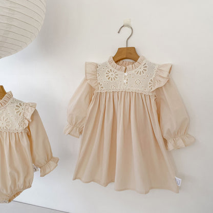 長袖ロンパース Princess Lace Romper Dress プリンセス レース ロンパース ワンピース【mh0012172】