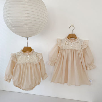 長袖ロンパース Princess Lace Romper Dress プリンセス レース ロンパース ワンピース【mh0012172】