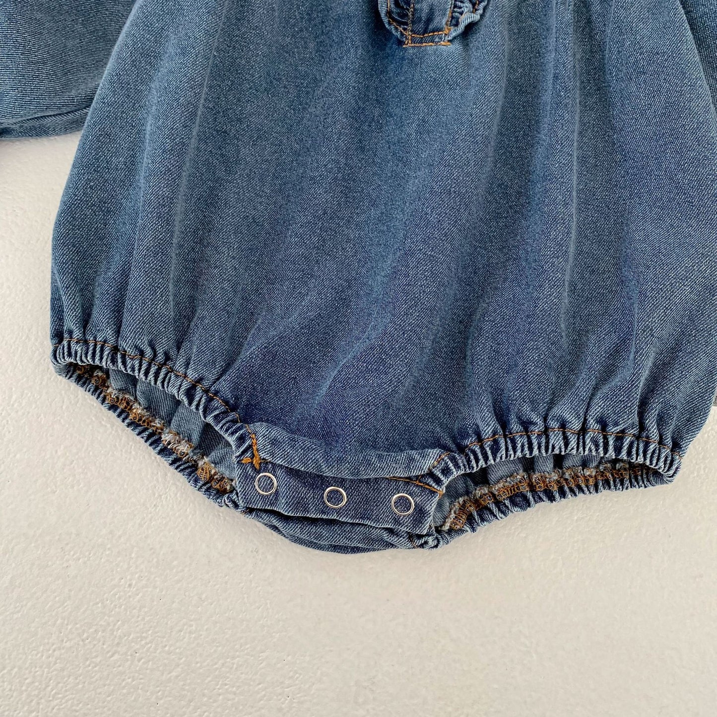 長袖ロンパース Princess Long-Sleeve Denim Romper プリンセス デニム 長袖ロンパース【mh0012184】