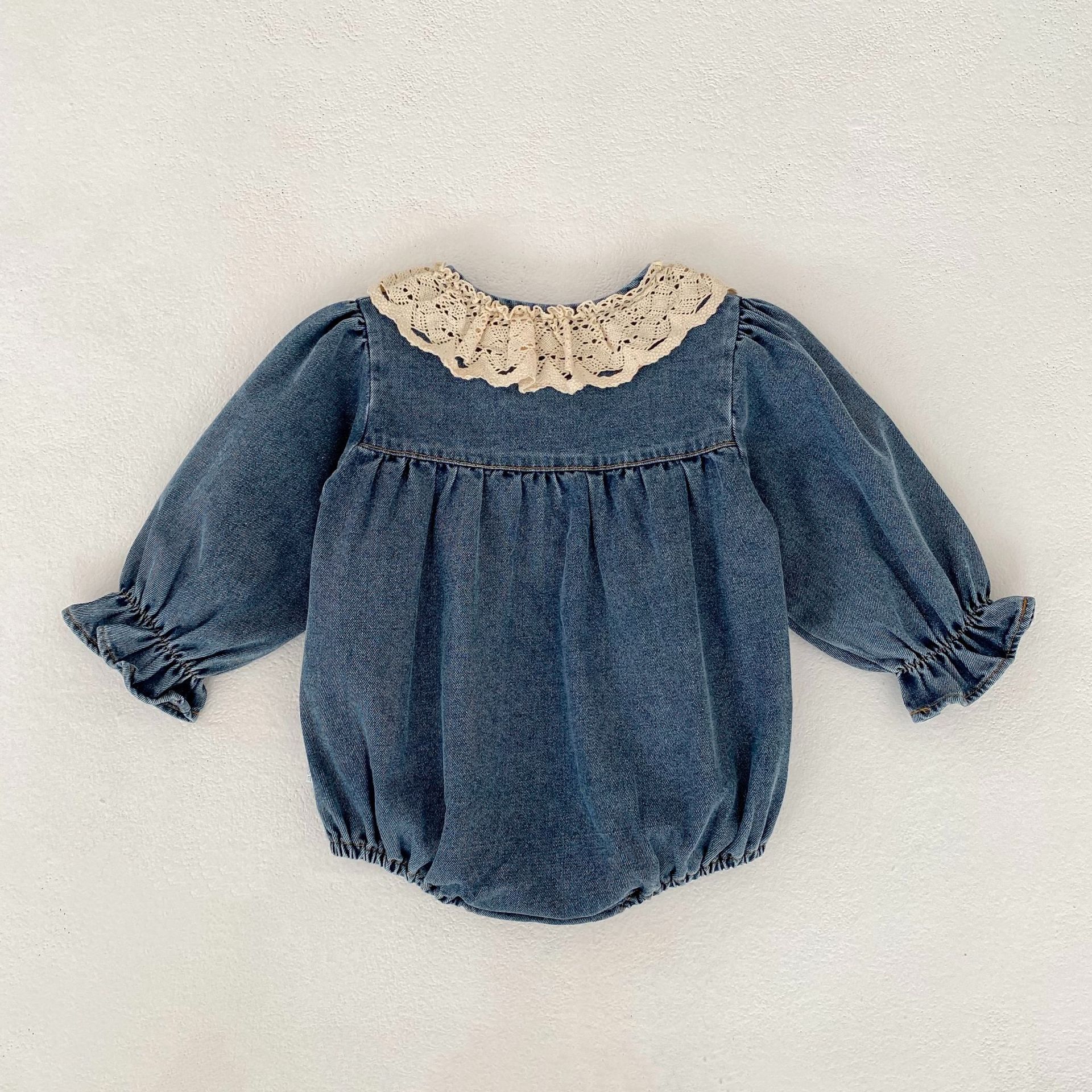 長袖ロンパース Princess Long-Sleeve Denim Romper プリンセス デニム 長袖ロンパース【mh0012184】
