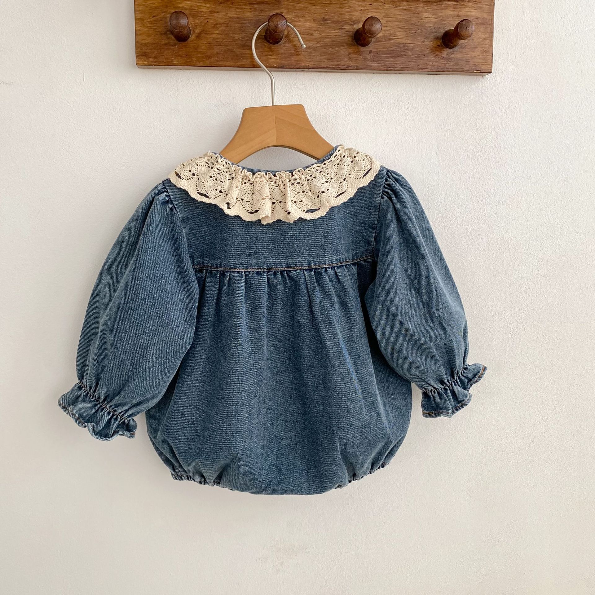 長袖ロンパース Princess Long-Sleeve Denim Romper プリンセス デニム 長袖ロンパース【mh0012184】