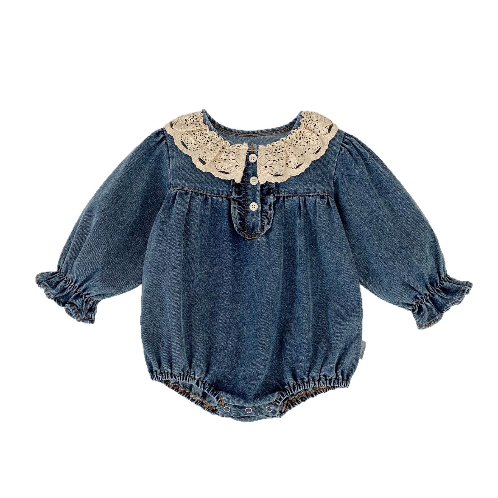 長袖ロンパース Princess Long-Sleeve Denim Romper プリンセス デニム 長袖ロンパース【mh0012184】