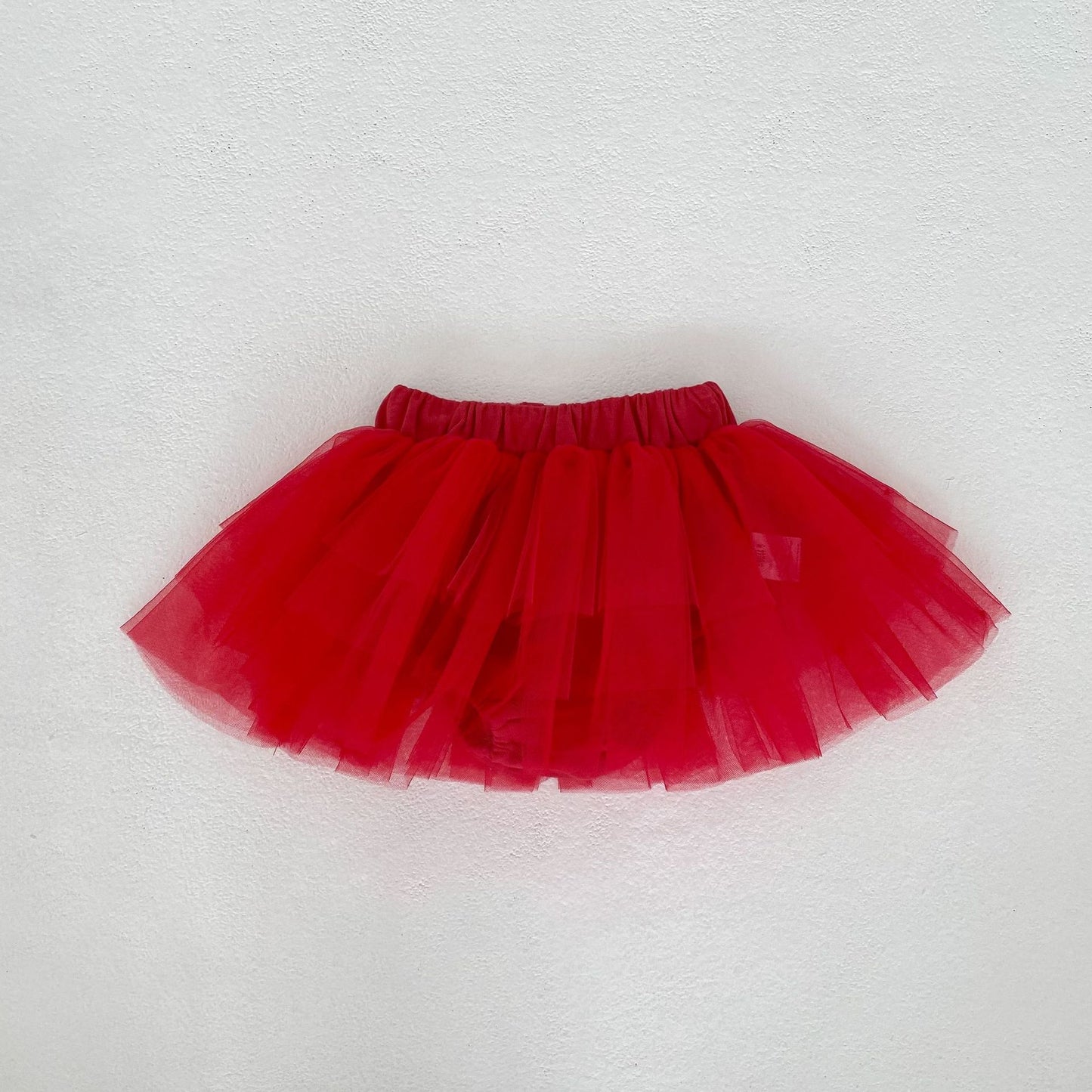 スカート Red / 66cm Girls Mesh Tulle Layered Skirt ガールズ メッシュ チュール ケーキスカート【mh0012170】