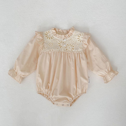 長袖ロンパース Rompers / 66cm Princess Lace Romper Dress プリンセス レース ロンパース ワンピース【mh0012172】