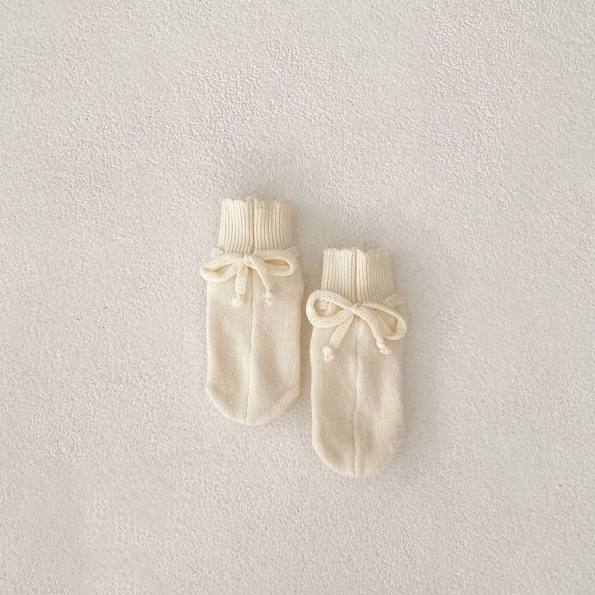 長袖ロンパース socks / 66cm フリル襟長袖ニットロンパース/リボンソックス靴下【mh0010844】