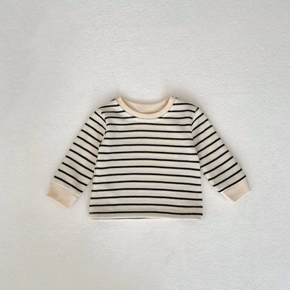 ノースリーブジャンプスーツ Stripe / 6M  66CM ベビージャンプスーツ/トップス デニムノースリーブジャンプスーツ/長袖ボーダーTシャツ【mh0004607】