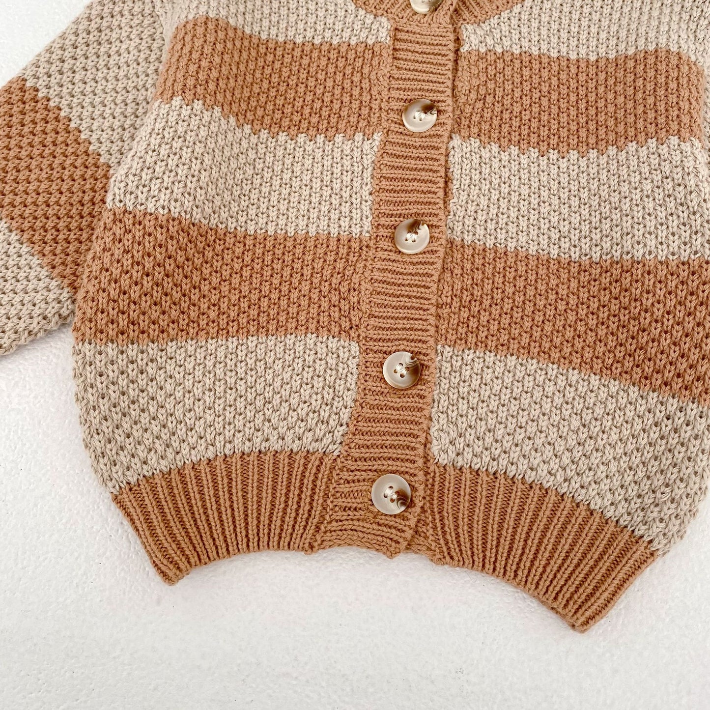 カーディガン・パーカー Striped Cotton Knitted Cardigan ボーダー コットン ニット カーディガン【mh0012177】