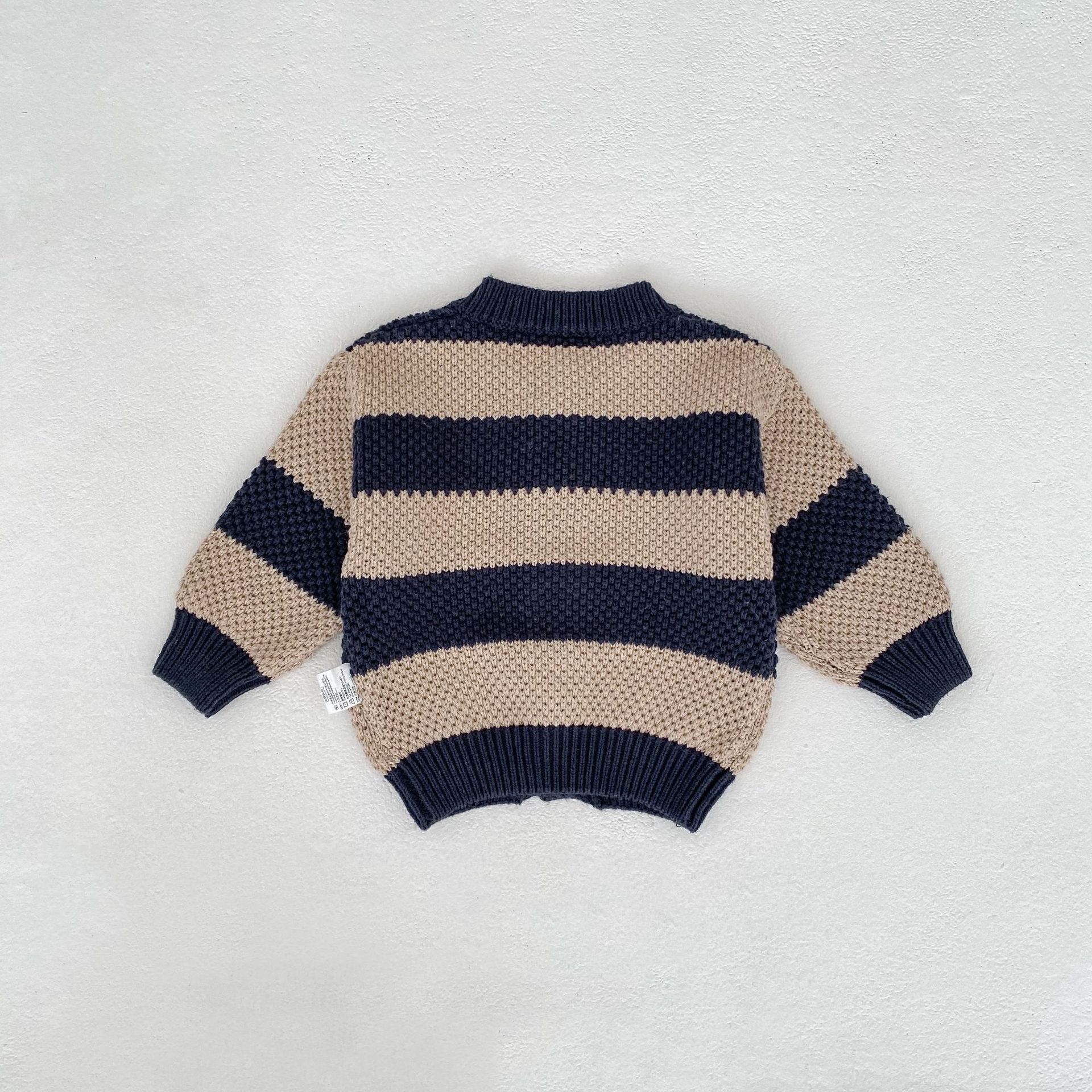 カーディガン・パーカー Striped Cotton Knitted Cardigan ボーダー コットン ニット カーディガン【mh0012177】