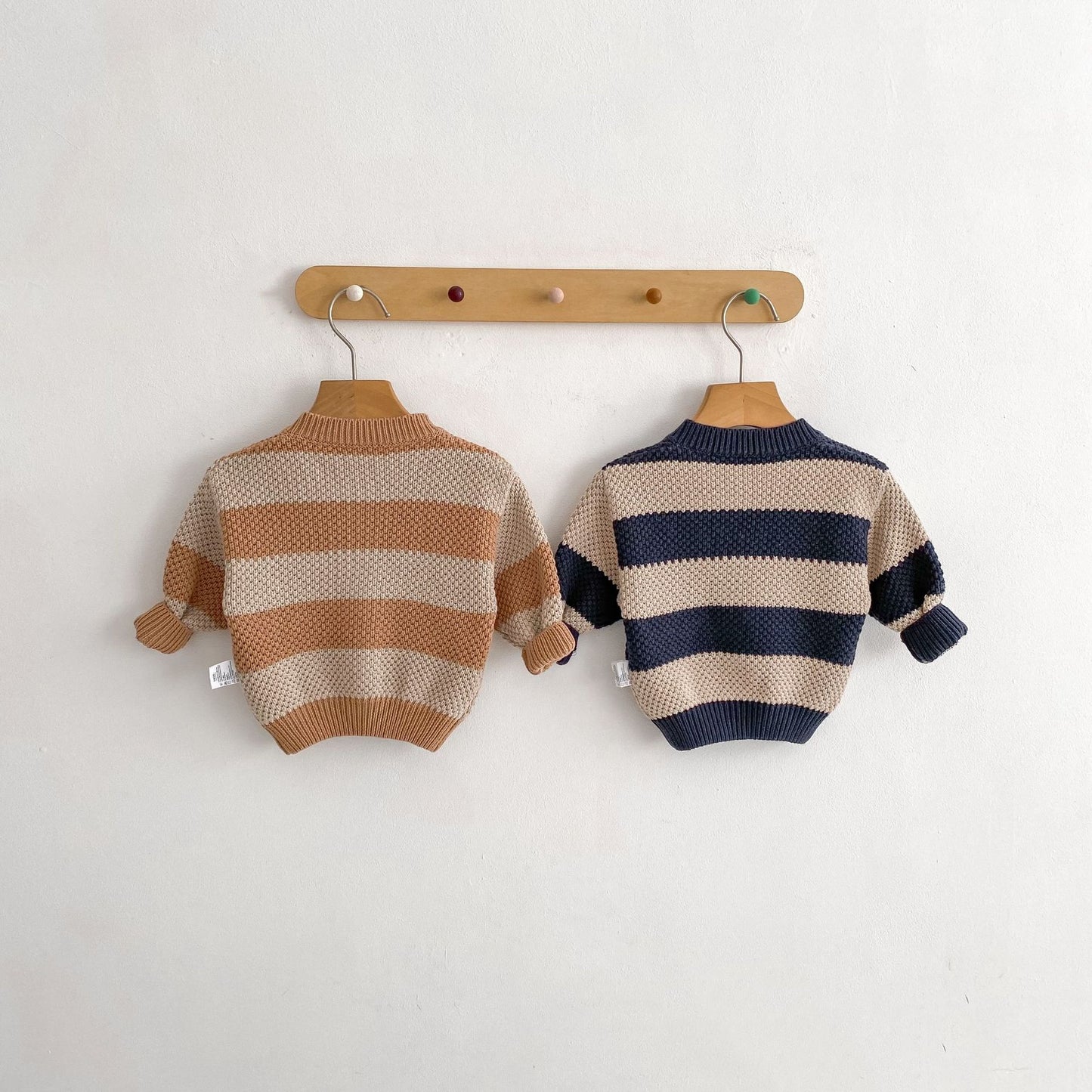 カーディガン・パーカー Striped Cotton Knitted Cardigan ボーダー コットン ニット カーディガン【mh0012177】