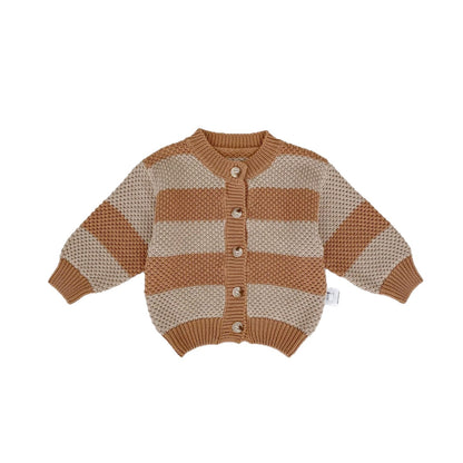 カーディガン・パーカー Striped Cotton Knitted Cardigan ボーダー コットン ニット カーディガン【mh0012177】