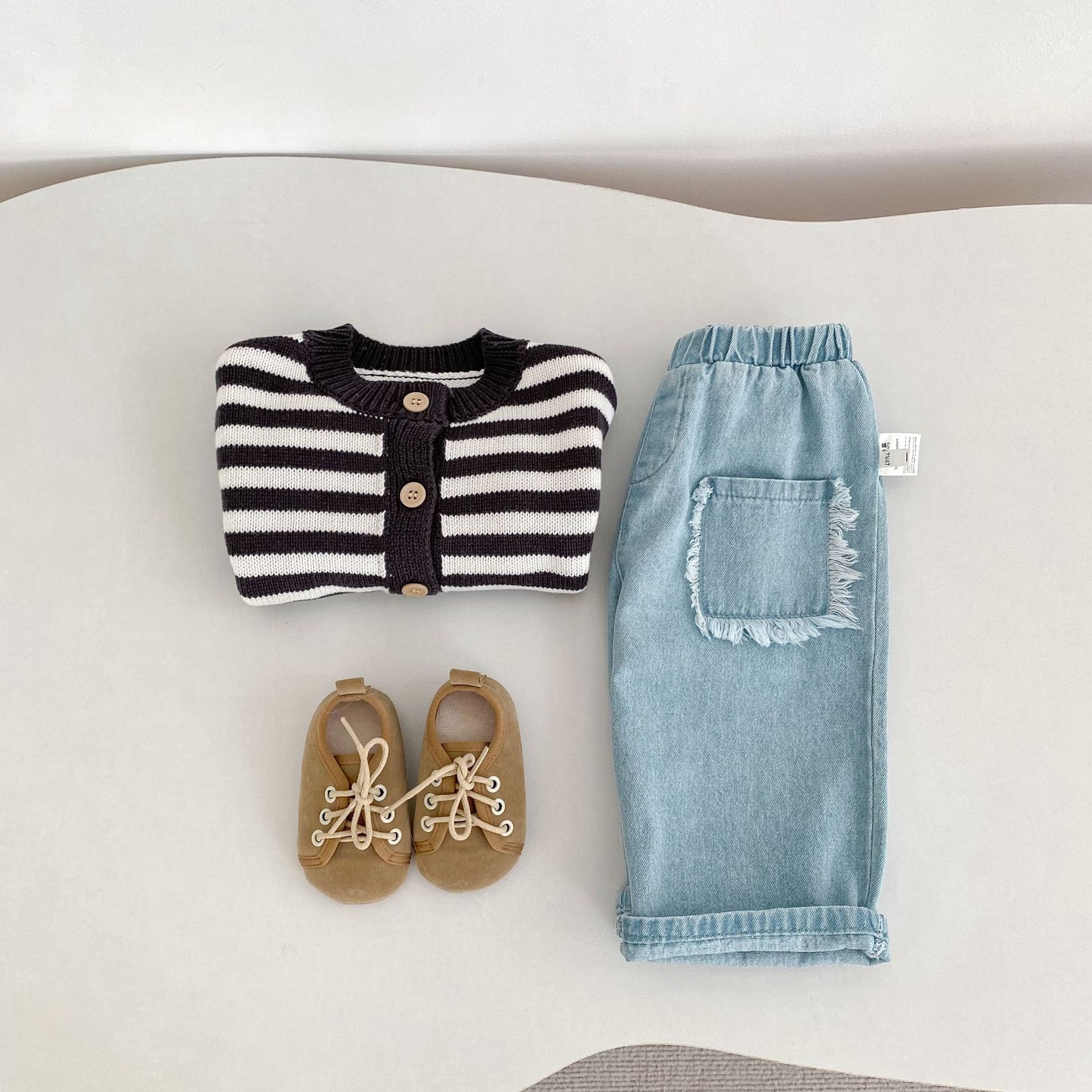 カーディガン・パーカー Striped Knitted Cardigan ボーダー ニット カーディガン【mh0012183】