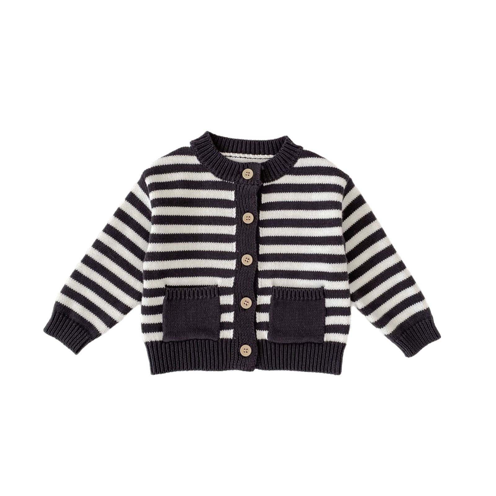 カーディガン・パーカー Striped Knitted Cardigan ボーダー ニット カーディガン【mh0012183】