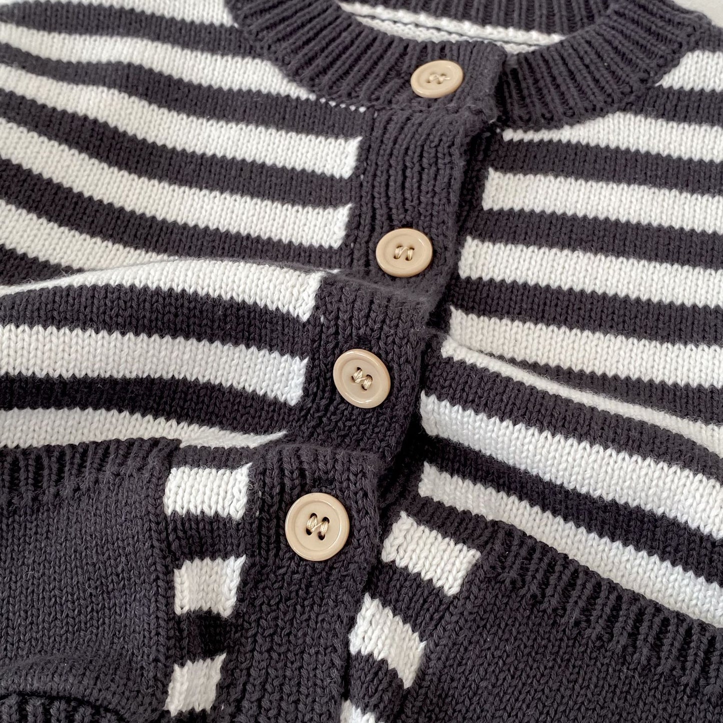 カーディガン・パーカー Striped Knitted Cardigan ボーダー ニット カーディガン【mh0012183】