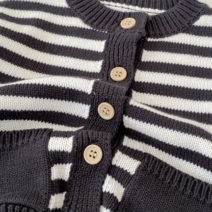 カーディガン・パーカー Striped Knitted Cardigan ボーダー ニット カーディガン【mh0012183】