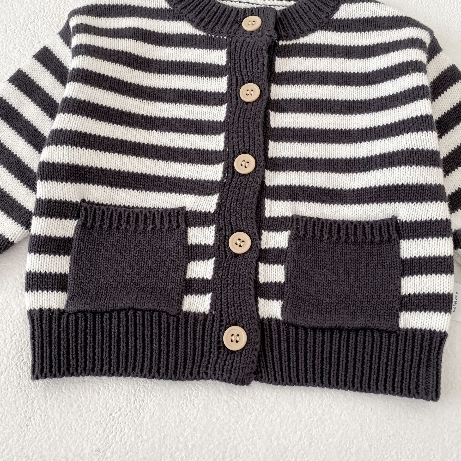 カーディガン・パーカー Striped Knitted Cardigan ボーダー ニット カーディガン【mh0012183】
