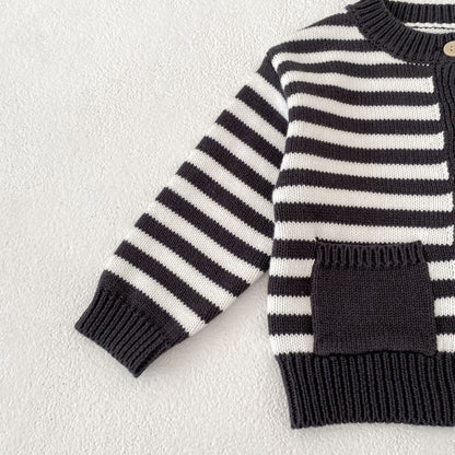 カーディガン・パーカー Striped Knitted Cardigan ボーダー ニット カーディガン【mh0012183】