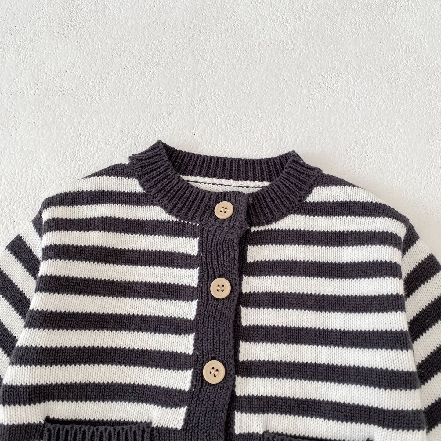カーディガン・パーカー Striped Knitted Cardigan ボーダー ニット カーディガン【mh0012183】