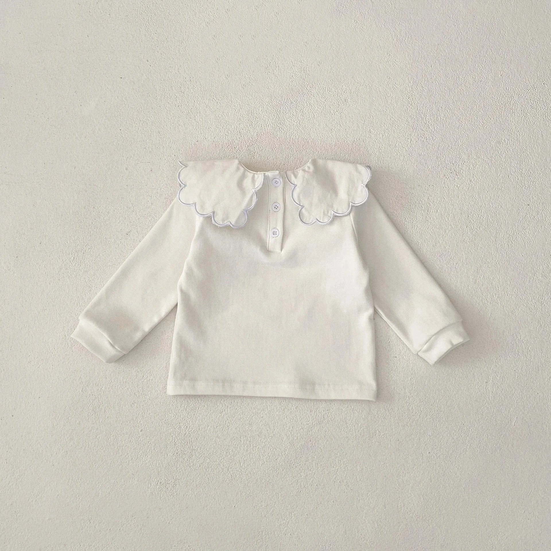 長袖セットアップ ベビートップス/パンツ 水玉ドット/無地スクエア襟長袖Tシャツ/サスペンダーレーススカートブルマパンツ【mh0007334】